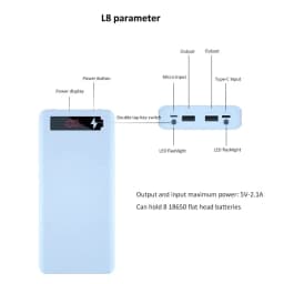10X 18650 Power Bank Case Battery Holder Dual USB Type C Charge Shell For iPhone Xiaomi Huawei 8X 18650 Battery Case Storage Box