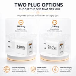 240W GaN PD USB C Charger For iPhone 17 16 15 14 13 12 Pro Max Phone QC 3.0 PD 3.0 USB Type C Fast Charging for Xiaomi poco iPad