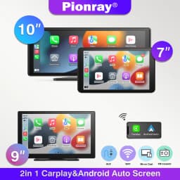 Carplay Screen for Car, 10" Portable Wireless Carplay&Android Auto, ar Stereo Audio Receivers for Car GPS Navigation Mirror Link