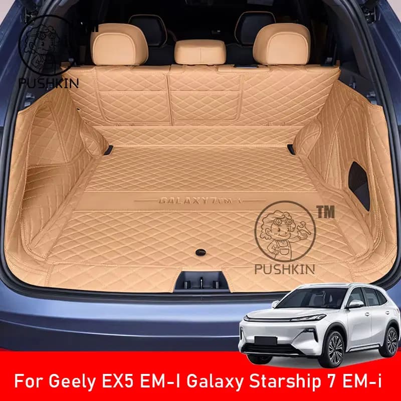For Geely EX5 EM-I Geely Galaxy Starship 7 EM-i 2025 2026 Trunk Mats Leather Rear Cargo Waterproof Carpet Storage Pad