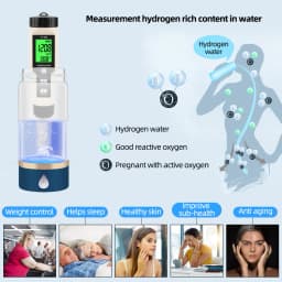 Yieryi Digital Hydrogen Water Tester Monitor 4 in 1 H2 PH ORP TEMP Meter Hydrogen Ion Analyzer for Swimming Drinking Aquarium