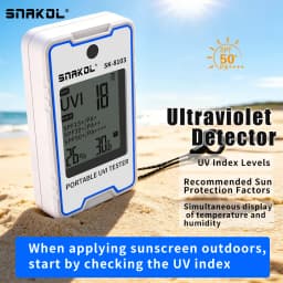 SNAKOL SK-8103 Digital UV Illuminometer Professional UV Light Meter Portable UV Tester Ultraviolet with Temp Humidity Display