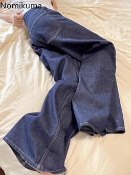 Jeans Women Streetwear Chic Y2k Wide Leg Pants 2025 New Bottms High Waist Straight Denim Trousers Casual Korean Pantalon Femme