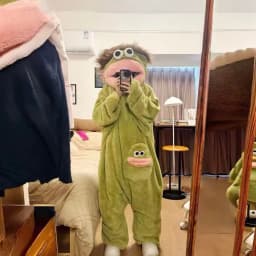 Cartoon Big Mouth Monster Cute Funny Onesie Pajamas Thickened Coral Fleece Homewear For Couples Men Women Autumn Winter Pajamas