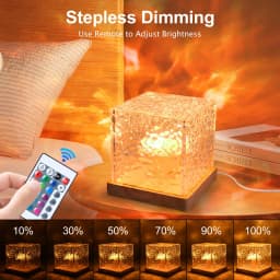Ocean Wave Aurora Projector Light USB Remote RGB Water Ripple 16 Colors Night Light Home Office Bar Living Room Ambient Light