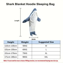Winter New Shark One-Piece Pajamas Cartoon Animal Sleeping Bag Facecloth Loungewear Warm Leisure Men and Women Trend Pajamas