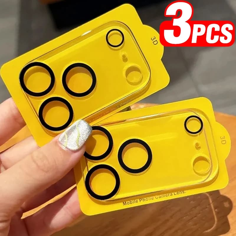 3PCS Tempered Glass Camera Lens Protectors for iPhone 18 Pro Max/iPhone 17 16 15 14 13 HD Clear Lens Protective Films Glass