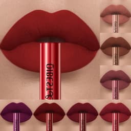 QIBEST Matte Liquid Lipstick Waterproof Long Lasting Velvet Lip Gloss Tint Tube Matte Nude Pigment Red Lipgloss Lips Makeup