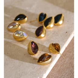 Yhpup Stainless Steel Stud Earrings Multi Color K9 Crystal Fluted Golden Hull Runway Inspired Fashion Jewelry Recommend
