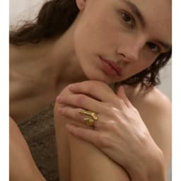 Yhpup New Casting PVD Plated Stainless Steel Metal Geometric Adjustable Creative Ring Women Daily Fashion Jewelry Accessories