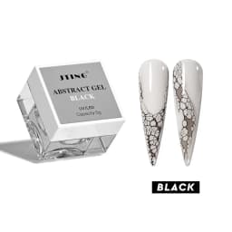 5ml Professional Black White Lace Gel Nail Polish Hole Grid Effect Magic Wave Gel Nail Polish Nail Art Soak off UV/LED Nail Gel