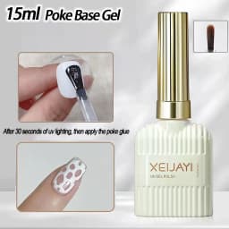 5ml Professional Black White Lace Gel Nail Polish Hole Grid Effect Magic Wave Gel Nail Polish Nail Art Soak off UV/LED Nail Gel