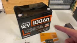 Humsienk LiFePO4 Lithium Battery 12V 100AH BMS 100A 1280Wh For RV/Vans/Trolling Motor/Off-grid/Camping/2-Year Warranty/UL 1973