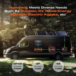Humsienk LiFePO4 Lithium Battery 12V 100AH BMS 100A 1280Wh For RV/Vans/Trolling Motor/Off-grid/Camping/2-Year Warranty/UL 1973