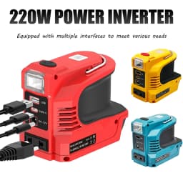 220W Power Inverter DC 18V-21V To AC 220V for Makita for Milwaukee for Einhell for DeWalt for Bosch USB Type-C DC Port Output