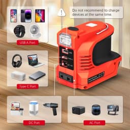 220W Power Inverter DC 18V-21V To AC 220V for Makita for Milwaukee for Einhell for DeWalt for Bosch USB Type-C DC Port Output