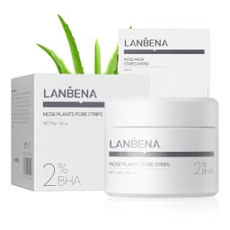 LANBENA Blackhead Remover Pore Cleaner Nose Strips With 60Pcs Paper For All Skin Stype Nose Mask