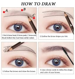 6/12Pcs Eye Brow Pencil Waterproof Professional Women Eye Makeup Pen Easy Color Natural Black Brown Cosmetic Beauty Eyebrow Tool