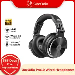 OneOdio Pro-10 Wired Headphones 50mm HiFi Drivers Stereo Studio Mixing Recording Monitoring Headset Over Ear Professional Audio