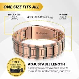Pure 99.9% Copper Bangle Ultra-Strength Magnetic Bracelet For men Adjustable Perfect Gift For Father Husband