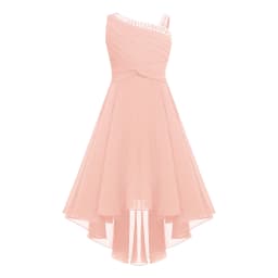 2026 Teens Girl's Dress for Wedding Party Sequin One Shoulder Princess Formal Gown for Holy Communion Chiffon Flower Girl Dress