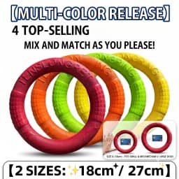 Floating Water Dog Toys Pet Flying Disk Training Ring Interactive Toy Puller Resistant Aggressive Chewing for Small Medium Dogs