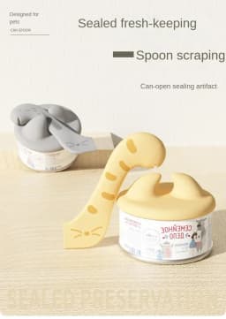 Pet Spoon Multifunctional Can Opener Wet Food Mixing Spoon Silicone Cat Can Sealing Cover Food Storage Dog Accessory New