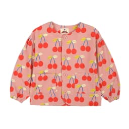 Autumn JM Children's Clothing Baby Girls Fur Collar Corduroy Jacket Pants Suits Kids Cherry Printed Coat Doll Neck T-shirt Skirt