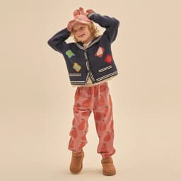 Autumn JM Children's Clothing Baby Girls Fur Collar Corduroy Jacket Pants Suits Kids Cherry Printed Coat Doll Neck T-shirt Skirt