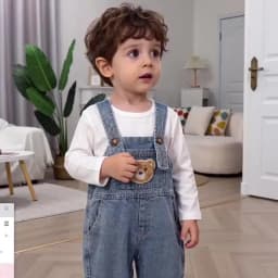 2024 Fashion Spring Autumn Kids Jumpsuit Boys Girls Cartoon Denim Bib Pants Children Trousers Fashion Toddler Casual 0-5Y