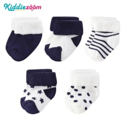 Kiddiezoom 5 Pairs/Set Four Seasons 0-12Months Fashion Newborn Baby Boy Girl Socks 100%Cotton Soft Infant Accessories