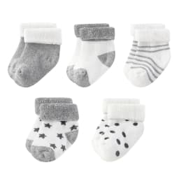 Kiddiezoom 5 Pairs/Set Four Seasons 0-12Months Fashion Newborn Baby Boy Girl Socks 100%Cotton Soft Infant Accessories