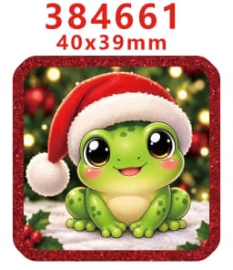 10 Pcs Christmas Themed Red Glitter Acrylic Charms Planar Resin Flatback For DIY Hairbow Accessory Decoration GT-R-383768