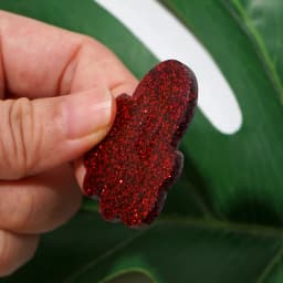 10 Pcs Christmas Themed Red Glitter Acrylic Charms Planar Resin Flatback For DIY Hairbow Accessory Decoration GT-R-383768