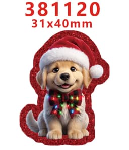 10 Pcs Christmas Themed Red Glitter Acrylic Charms Planar Resin Flatback For DIY Hairbow Accessory Decoration GT-R-383768