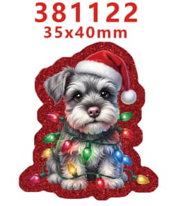 10 Pcs Christmas Themed Red Glitter Acrylic Charms Planar Resin Flatback For DIY Hairbow Accessory Decoration GT-R-383768