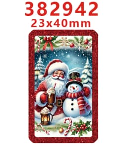 10 Pcs Christmas Themed Red Glitter Acrylic Charms Planar Resin Flatback For DIY Hairbow Accessory Decoration GT-R-383768