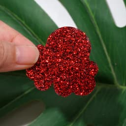 10 Pcs Christmas Themed Red Glitter Acrylic Charms Planar Resin Flatback For DIY Hairbow Accessory Decoration GT-R-383768