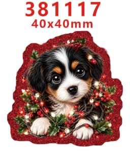 10 Pcs Christmas Themed Red Glitter Acrylic Charms Planar Resin Flatback For DIY Hairbow Accessory Decoration GT-R-383768