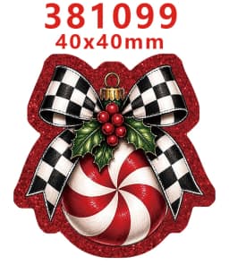 10 Pcs Christmas Themed Red Glitter Acrylic Charms Planar Resin Flatback For DIY Hairbow Accessory Decoration GT-R-383768