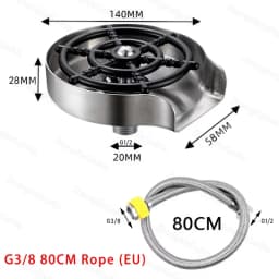 Automatic Glass Cup Washer High Pressure Kitchen Faucet Glass Rinser Stainless Steel Bar Cup Cleaner for Kitchen Sinks Wash Tool