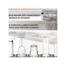 Stainless Steel Glass Rinser High-Pressure Cup Washer Sink Washer Glass Cup Bottle Washer Kitchen Sink Accessories