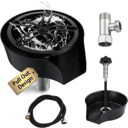 Glass Rinser for Kitchen Sink Cup washer for sink Faucet Bar Glass Rinser 360 Degree Rotating Spout with Pull-out Spray Design