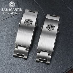 San Martin New Fly Adjustable Clasp Watch Parts Bracelet OTF Clasp For 16mm Specified Model Buckle Folding Clasp Non-universal