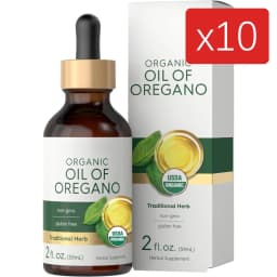 Organic Oil of Oregano Drops, Antioxidant and Anti-Inflammatory Support, USDA Organic, 70% Carvacrol, Non-GMO, 2 Fl Oz 59 ML