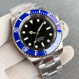 Tandorio Black Dial 40mm Miyota 8215 PT5000 Mechanical Dive Watch Men 200M Waterproof Lume Sapphire Stainless Steel Bracelet