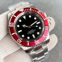 Tandorio Black Dial 40mm Miyota 8215 PT5000 Mechanical Dive Watch Men 200M Waterproof Lume Sapphire Stainless Steel Bracelet