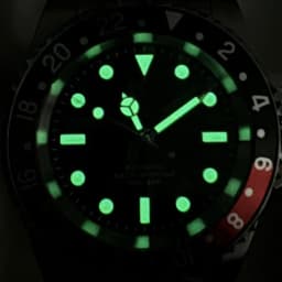 Tandorio Black Dial 40mm Miyota 8215 PT5000 Mechanical Dive Watch Men 200M Waterproof Lume Sapphire Stainless Steel Bracelet