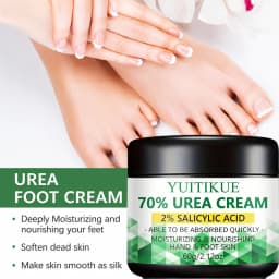 70 Urea 2% Salicylic Acid Foot Hand Cream Remove Dead Skin Soften Calluses Hydrate Chapped Dry Skin Fast Absorb Body Lotion