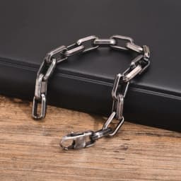 Vintage Chain Bracelets for Men Boys,Byzantine Stainless Steel Braided Link Wristband,Retro Jewelry Birthday Father Gifts